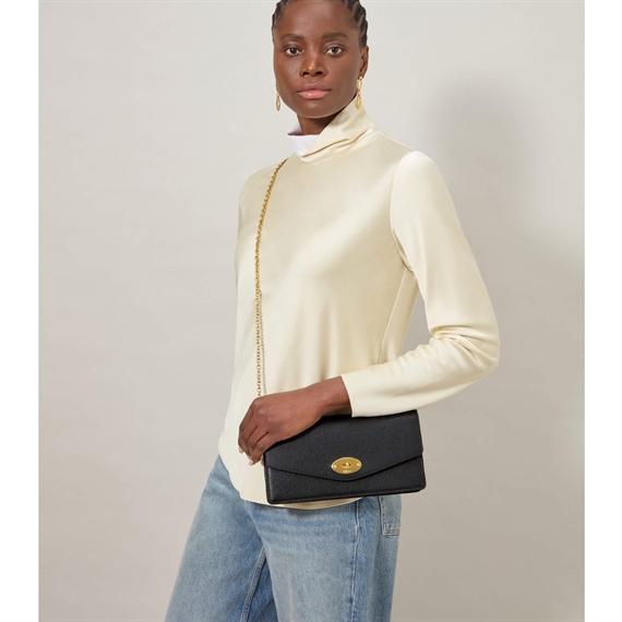 Mulberry Darley Clutch Black Small Classic Grain